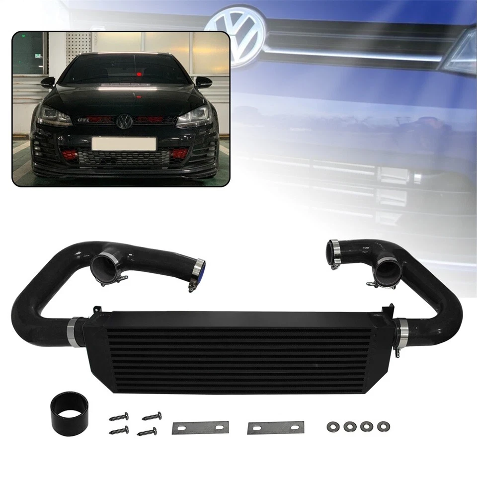 Actualización de intercooler doble FMIC + Kit de manguera para Volkswagen Golf R GTI MK7 Foto 2 de 4