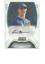 2011 BOWMAN STERLING PROSPECT AUTOGRAPHS #KM KEVIN MATTHEWS