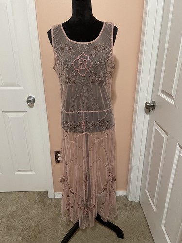 Newport News Soft Pink Beaded Dress - Picture 5 of 9