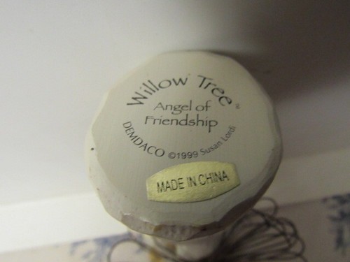 Vtg. 1999 Susan Lordi Willow Tree "Angel of Friendship" Demdaco Figurine - Picture 7 of 9