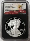 2019 W PROOF AMERICAN SILVER EAGLE $1 FIRST DAY 1oz COIN NGC PF 70 UC FDOI