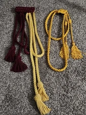 Lot Of 2 Cord Uniform Tassels Yellow Gold Maroon 