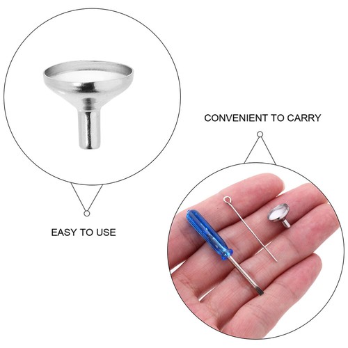 Confezione 3 Accessori Bicchiere Urna Uomo Piccolo Imbuto Acciaio Inox Imbuto Metallo - Foto 2 di 12