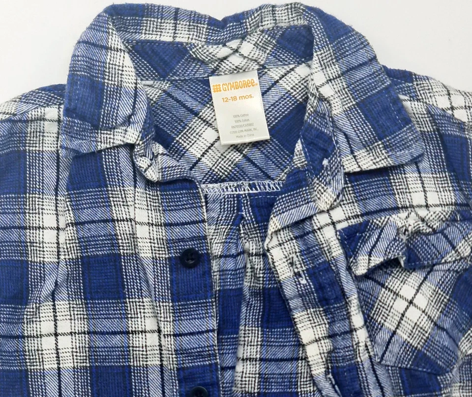 Estupendo Bebé Manga Larga Camisa De Gymboree Talla 12-18M 80 86 Inglaterra Moda - Imagen 2 de 2