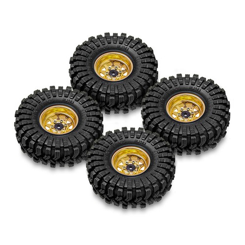 INJORA 1.0" Wheel Rims Tires for Enduro24 SCX24 FCX24 TRX4M,4PCS,62*22mm - Picture 37 of 44
