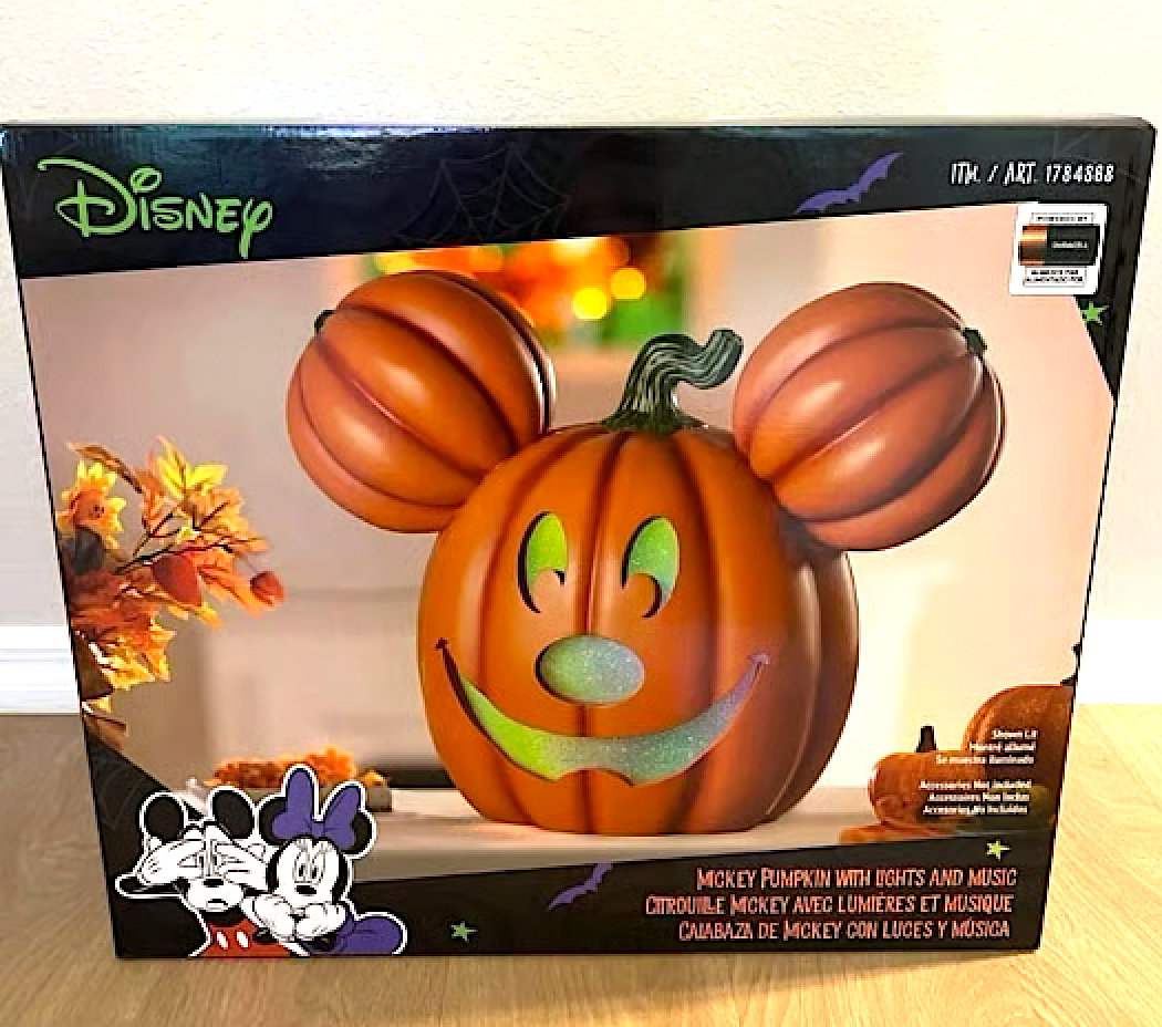 Disney Mickey Pumpkin Light Up & Musical Jack O Lantern