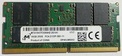 Micron 16Gb DDR4 2Rx8 PC4-2133P MTA16ATF2G64HZ RAM MEMORY SODIMM
