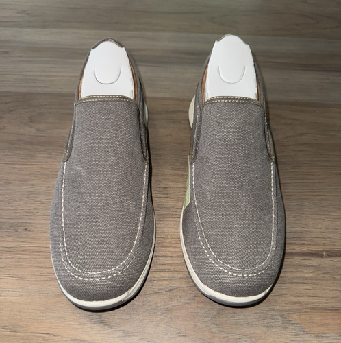 NEU Big Kid Jungen Florsheim Venture Canvas venezianisch grau Schuhe Größe 7 Medium - Bild 4 von 6