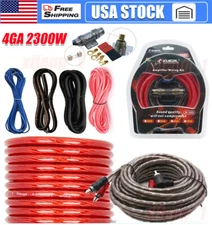 4 Gauge Car Audio Cable Kit Amplifier Install Amp RCA Subwoofer Sub Wiring 2300W