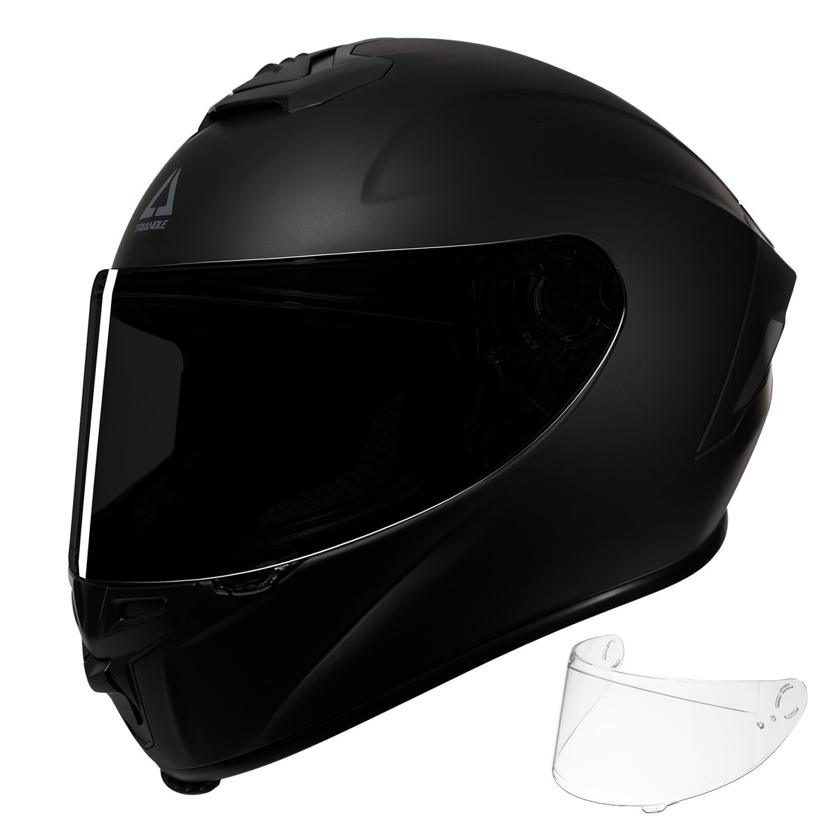 TRIANGLE Full Face Helmet Motorcycle Helmets with Clear and Tinted