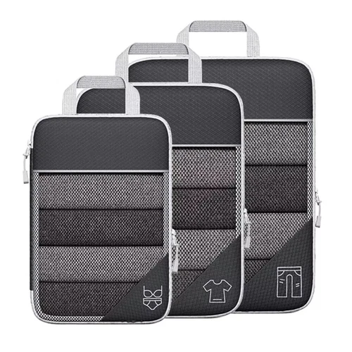 6Pcs Compression Packing Cubes Expandable Storage Travel Luggage Organizer Bags - Picture 15 of 20