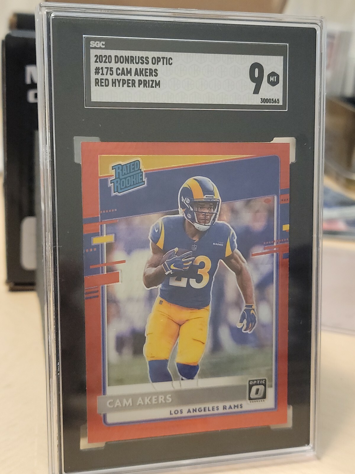 2020 Donruss Optic CAM AKERS Red Rated Rookie Hyper Prizm LA Rams SP #175