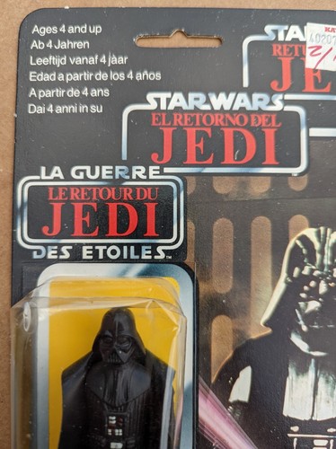 1983 Vintage Palitoy Star Wars Darth Vader Tri-Logo figure, factory sealed - Picture 3 of 12