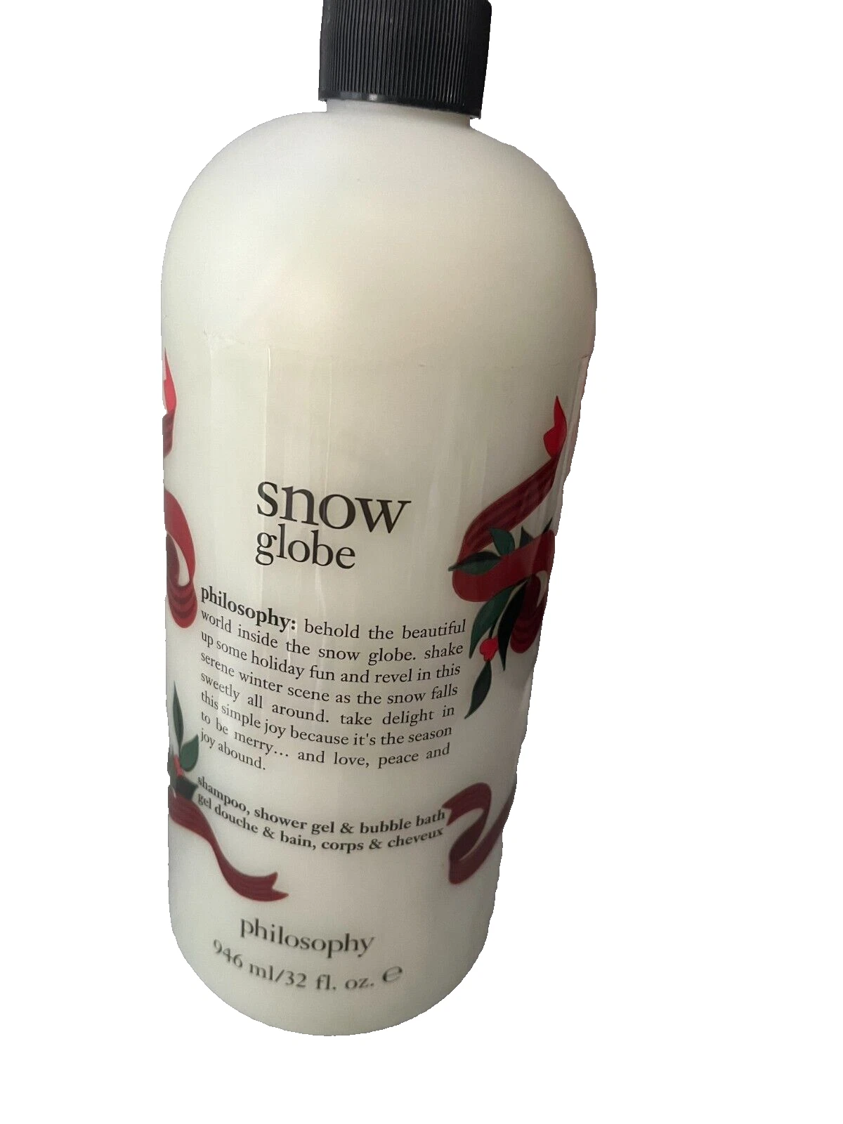 PHILOSOPHY SNOW GLOVE SHAMPOO,SHOWER GEL &BUBBLE BATH 32 FLOZ SEALED