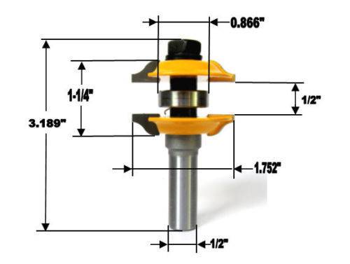 Set di punte router R&S 2 pz 1/2" SH ingresso e porta interna Ogee abbinati S - Foto 7 di 12