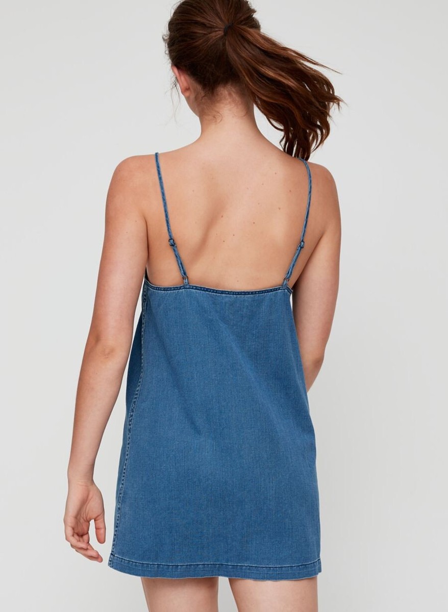wilfred denim dress Dress Aritzia Wilfred Free Klum Dress Wilfred Free Denim Dress Clearance