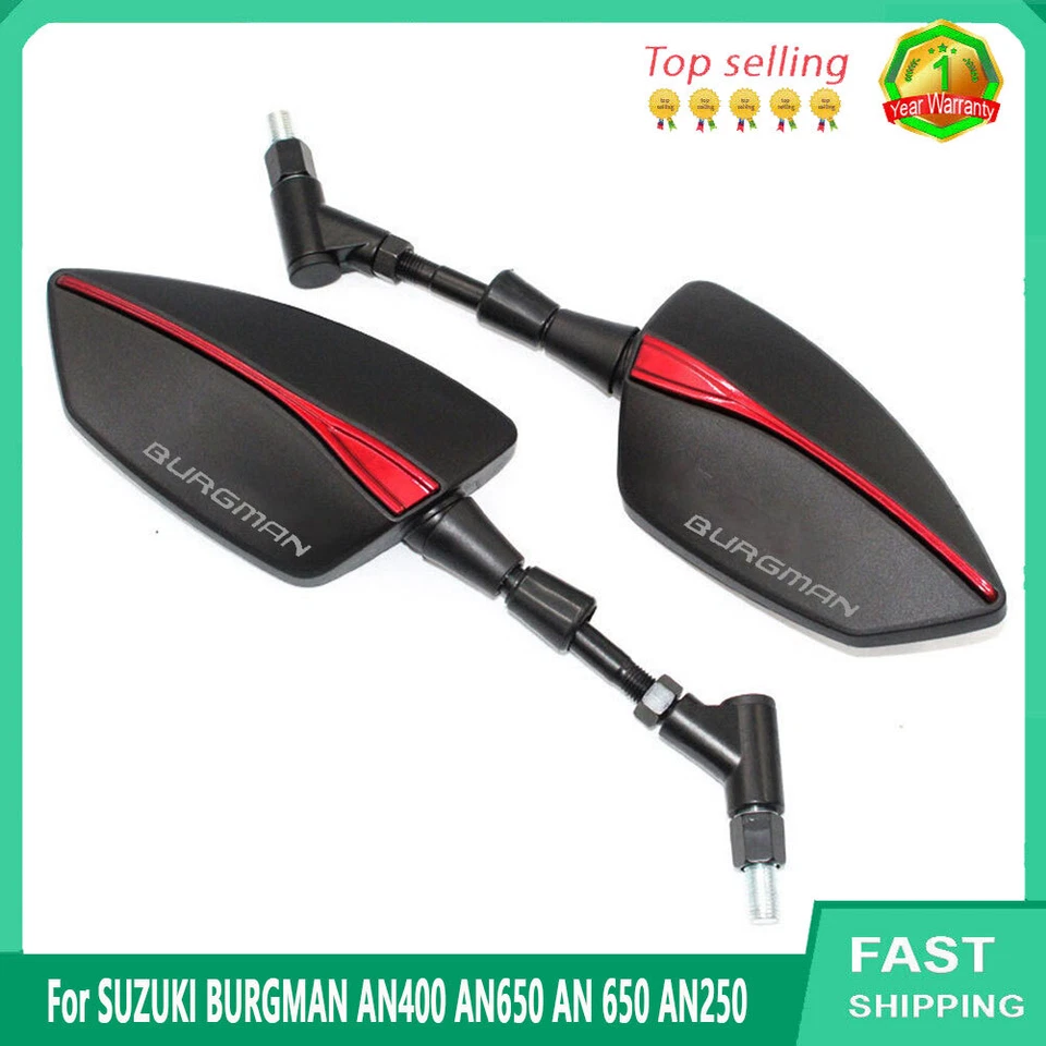 Strom Thread Left Right Rear Rearview Mirrors For SUZUKI BURGMAN AN400 AN650 Foto 3 de 4