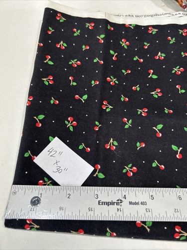 Mary Engelbreit 2009 Cranston Small Cherries Cotton Quilting Fabric 42" X 30" - Picture 6 of 6