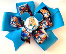 Beautiful Alice from Disney's Alice in Wonderland Inspired Hair Bow for girls.