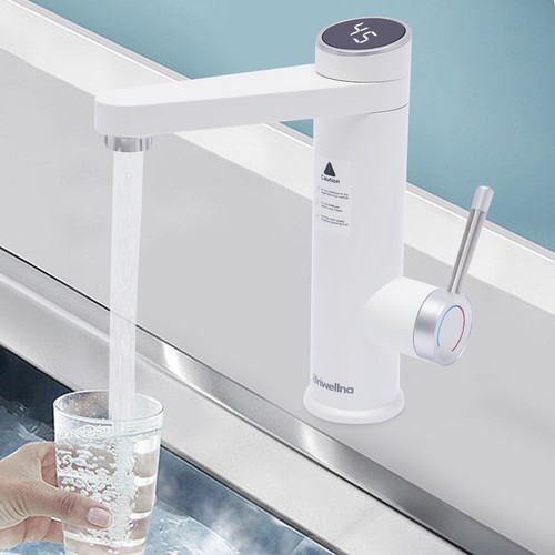 LED Elektrischer Wasserhahn Sofort Heizung Durchlauferhitzer Waschbecken Armatur