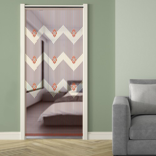 Door Beaded Curtain Bamboo Wood Beaded Curtain Doorway Bead String Curtain NEW - Picture 3 of 14