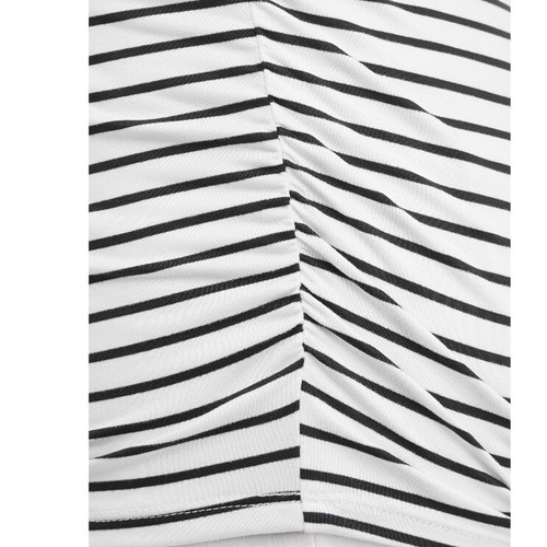 Time and Tru Womens Maternity Tank Top XL 16-18 New with Tags Black Stripe White - Picture 3 of 5