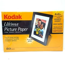 Kodak Ultima Picture Paper High Gloss 60 -  4 x 6 Sheets for Inkjet Printers
