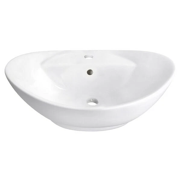 American Imaginations Above-Counter Vessel - 23" - Ceramic - White Sink Basin - Image 4 of 4