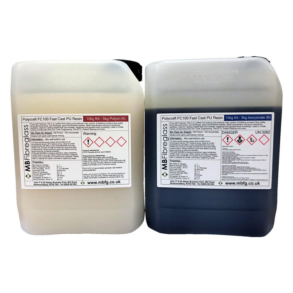 Polycraft FC100 (Beige) Fast Cast Polyurethane Casting Resin - 10kg Kit