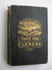 FACTS FOR FARMERS Domestic Animals, Farming, Vol 2 ~ Solon Robinson HC 1868 - 6