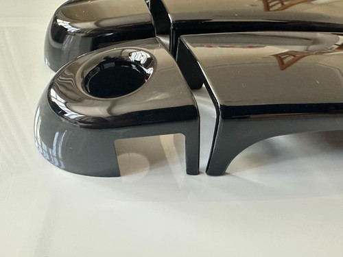 V2 GLANZ SCHWARZ TÜRGRIFFABDECKUNGEN PASSEND FÜR BMW 3ER E90 E91 F30 F32 LIMOUSINE 2009+ - Bild 2 von 3