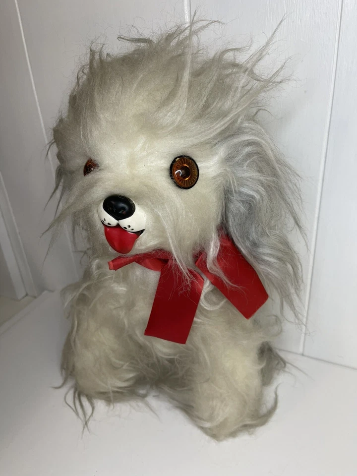 Vintage Rushton Dog Plush Stuffed Animal Sheepdog Rubber Mouth 14 Inch Large - Image 2 of 4