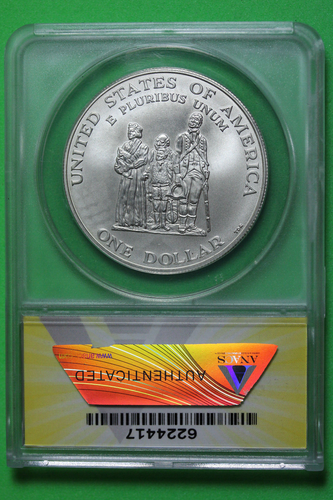 1998-S ANACS MS67 Crispus Attucks Modern Silver Commemorative $1 #B37488 - Picture 2 of 2