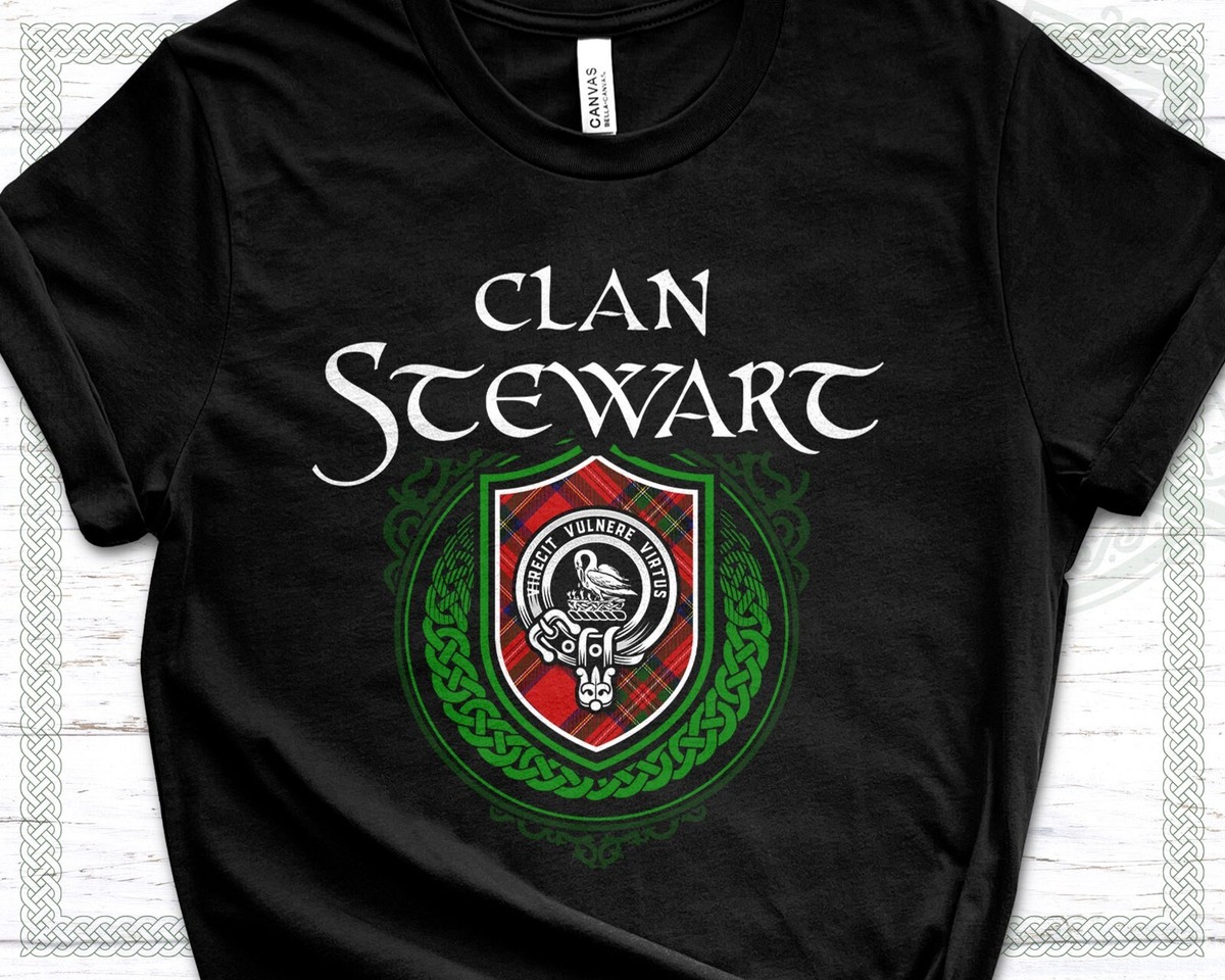 Stewart Surname Scottish Clan Tartan Crest Badge T-Shirt Stewart Surname Scottish Clan Tartan Crest Badge T-Shirt