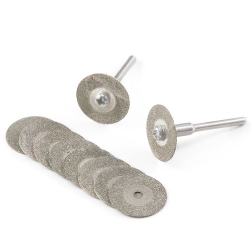 10 Stck. 16-60 mm Diamant Schneidrad rotierende Klinge beschichtet Trennscheibe Schaft 1/8" - Bild 40 von 116