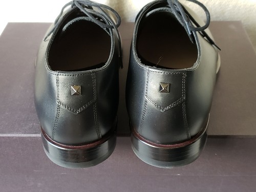 Valentino Garavani 42,5 9,5 borchie Rockstud Oxford Derby stringate pelle nera - Foto 5 di 12