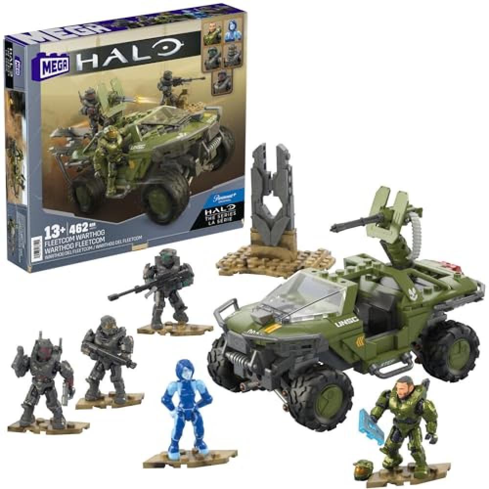 (TG. Small) Mega Halo - Warthog Fleetcom, Set da Costruire con 462 Pezzi, Veicol