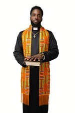 Kente African Print Church Clergy Pastor Choir Stole/Sash with Fringes