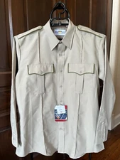 Flying Cross Men's 16.5 Command Uniform Shirt 33W78Z L/S Zipper Cam/Comm Ready