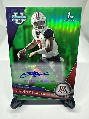 2023 Bowman University Jayden De Laura True Green Auto /99 Arizona SSP #30