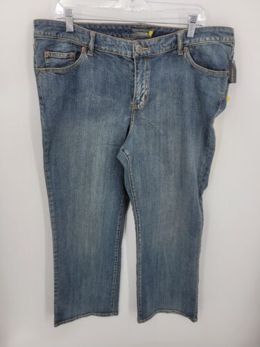 Venezia Jeans Womens Plus 4X Petite Stretch Bootcut Blue Denim Five Pocket NWT