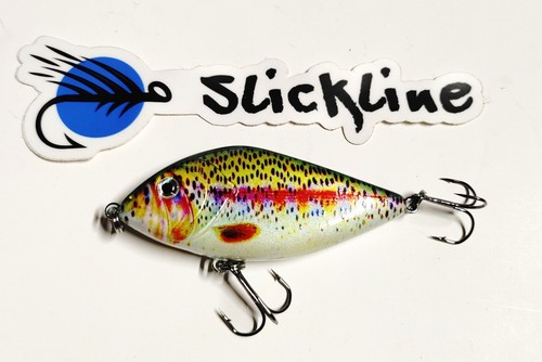 SLICKLINE 75mm 1/2 oz Shallow Diving Rattling Crankbait Fishing Lure 12 COLORS - Picture 68 of 75