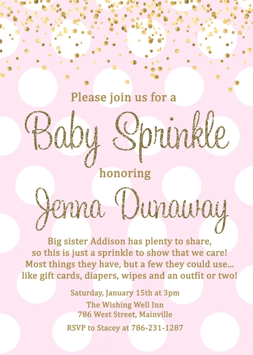 Baby sprinkle invitations 2025