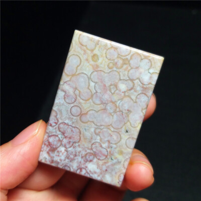 TOP 25G Natural Polished Orbicular Ocean Jasper Stone Madagascar