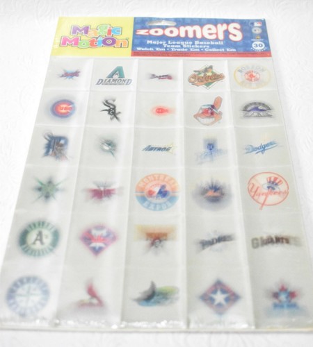 Magic Motion Zoomers Major League Baseball Team Aufkleber neu versiegelt 1998 - Bild 5 von 7