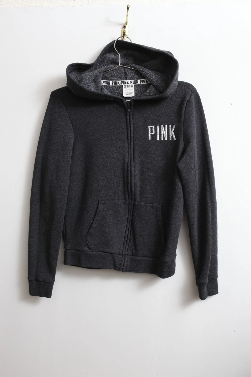 UNDERCOVER Giacca con cappuccio sequenza Statua della Libertà Victoria’s Secret NEW YORK ROSA USATA IN OTTIME CONDIZIONI