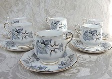 Servizio caffè 6 persone Royal Albert Silver Maple Pattern Sic Cups and Saucers