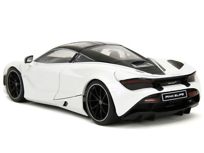 McLaren 720S White Metallic with Black Top Pink Slips 1/24