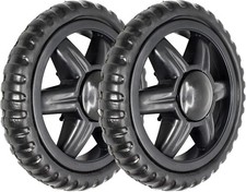 2 Pcs 5 Inch Lightweight Black Shopping Cart Wheels with Easy Installation
