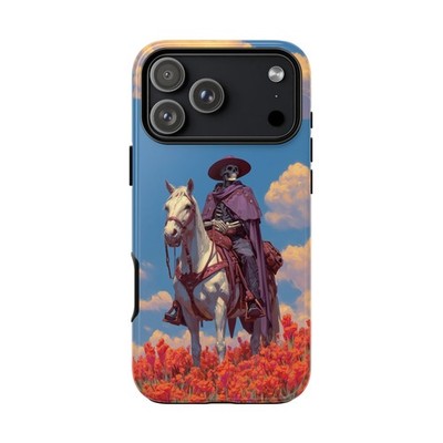 For iPhone/Galaxy/Pixel | Phone Case | Skeleton Cowboy White Horse